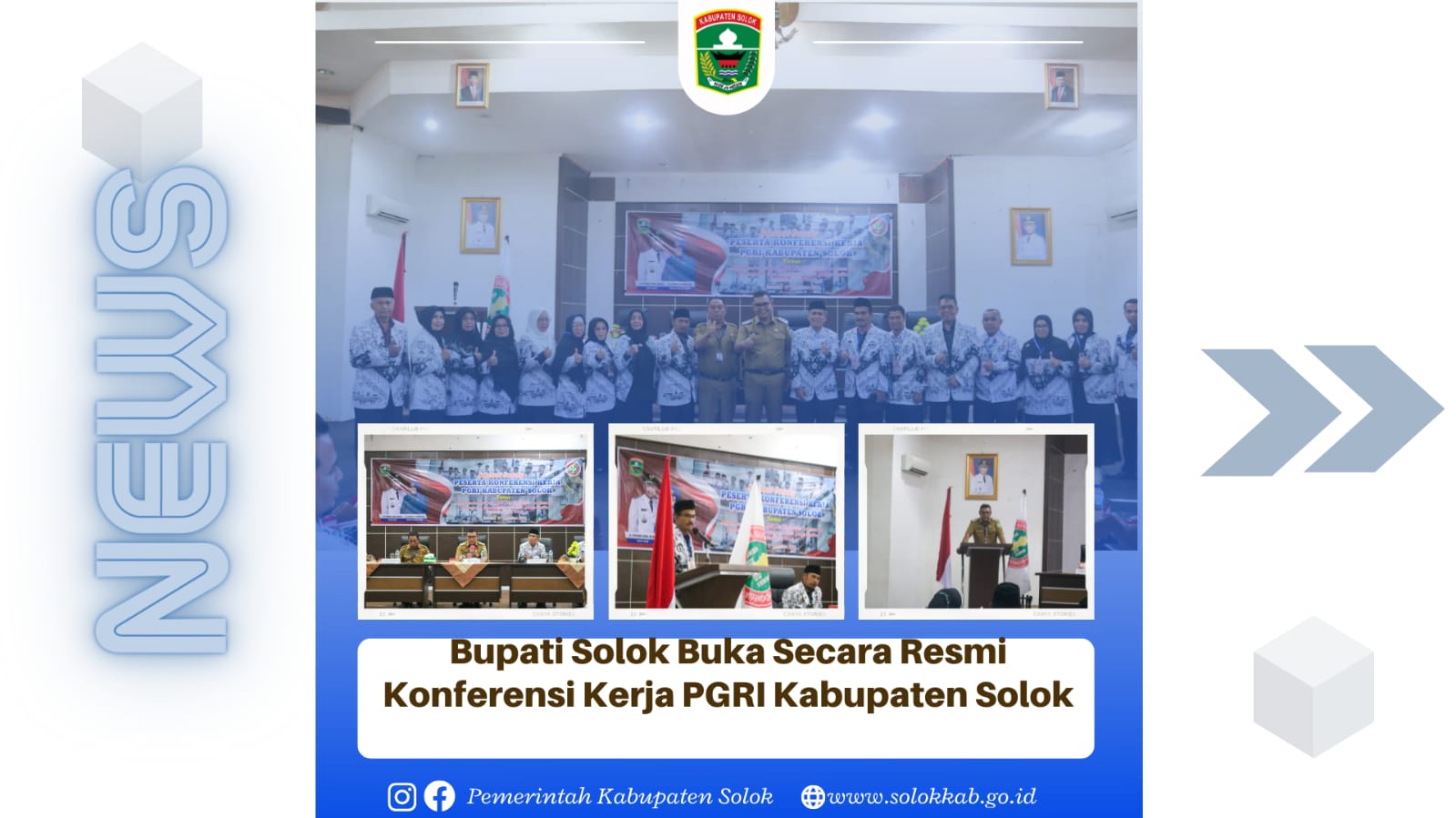 Bupati Solok Buka Secara Resmi Konferensi Kerja PGRI Kabupaten Solok 
