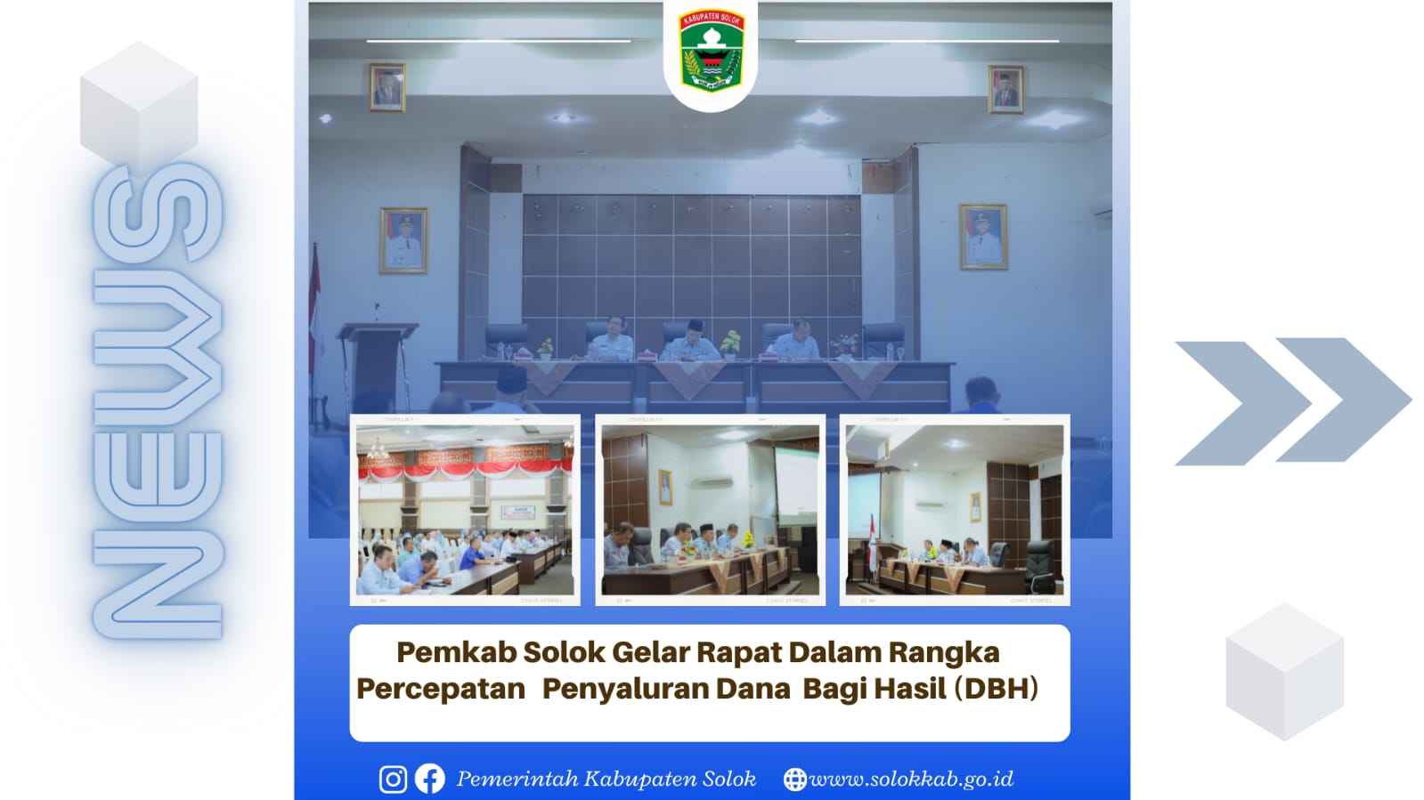 Pemkab Solok Gelar Rapat Dalam Rangka Percepatan Penyaluran Dana Bagi Hasil (DBH).